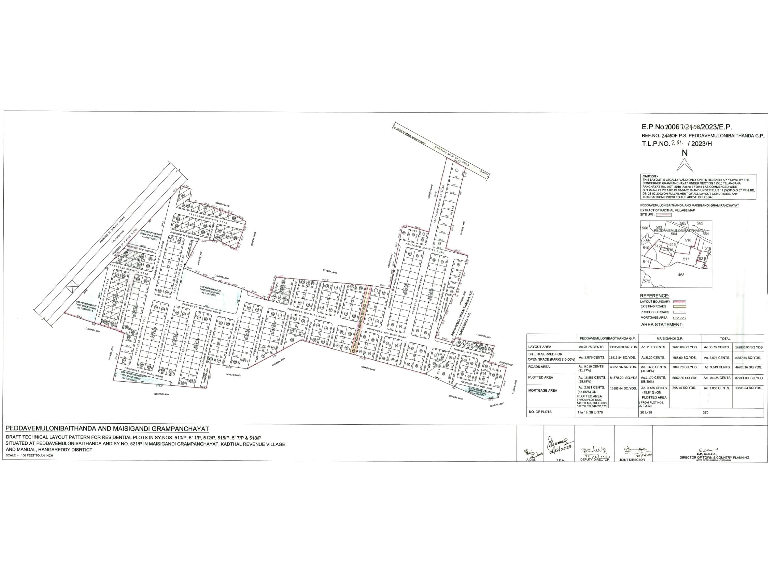 Magadha open plots layout plan in Kadthal