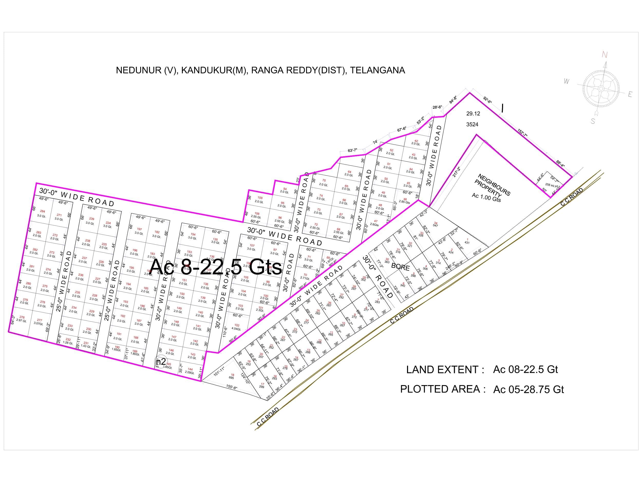 Oxy Flora farm land layout plan