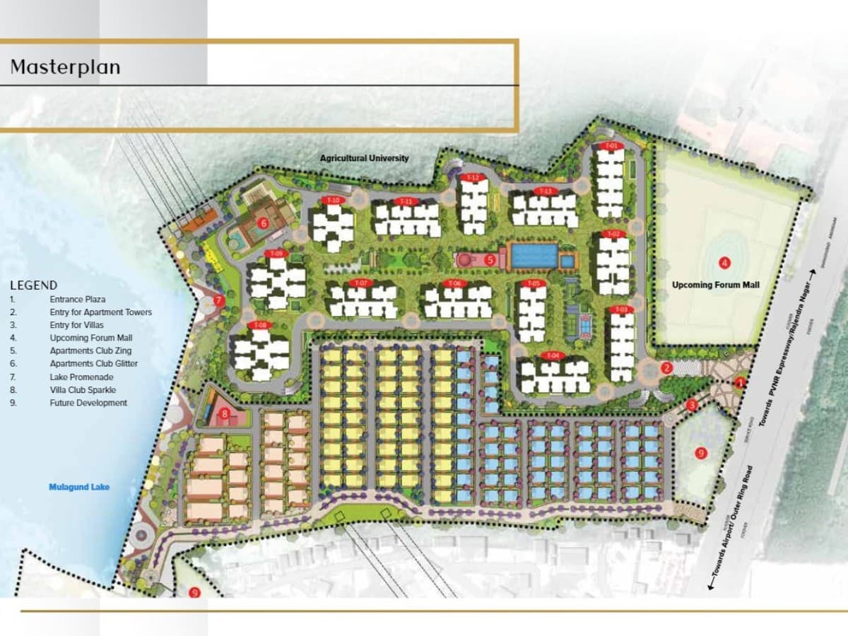 The Prestige City master plan in Rajendra Nagar, Hyderabad